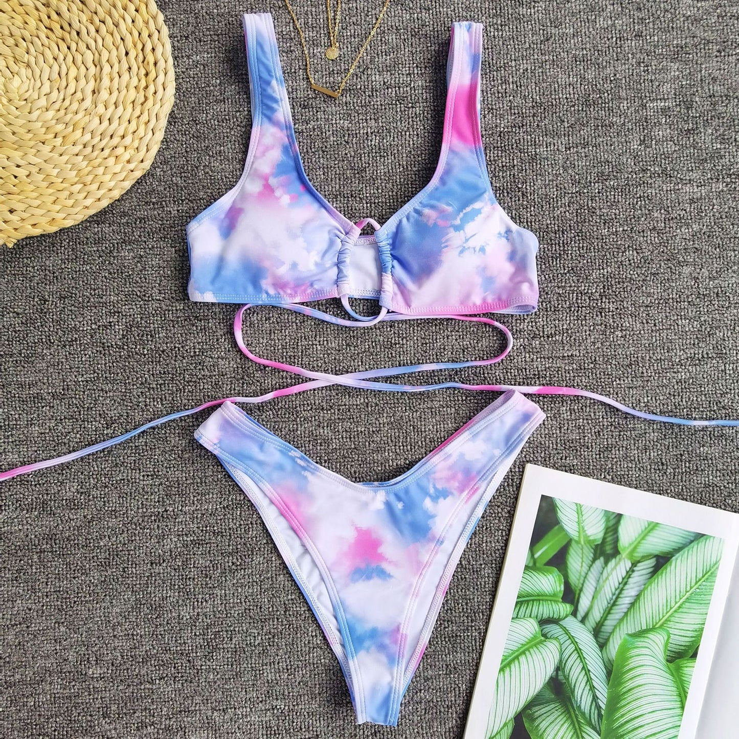 Tie-dyed Bikini Set