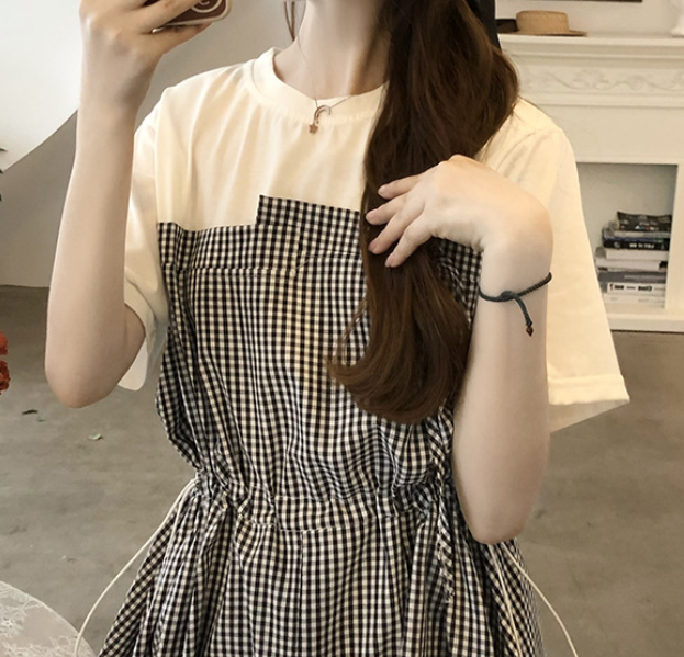 Irregular Checked Top
