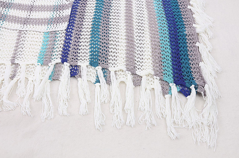 V Neck Tassels Cover Up