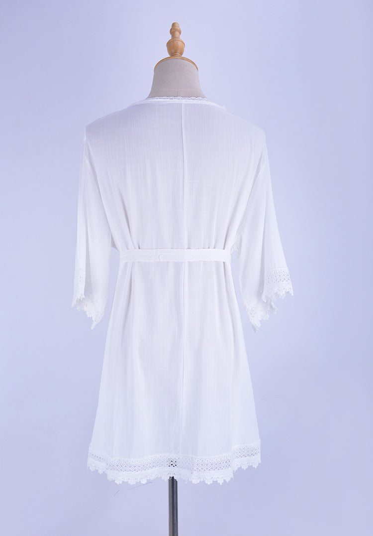 White Casual Beach Cover Up