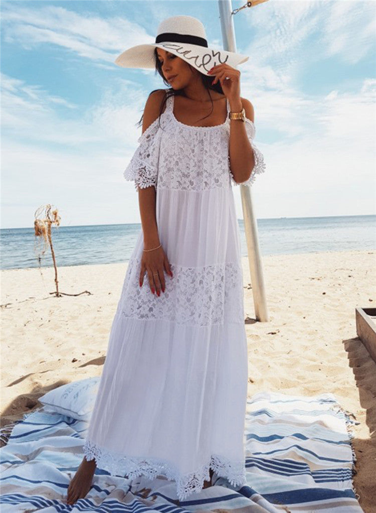 White Lace Cover Up