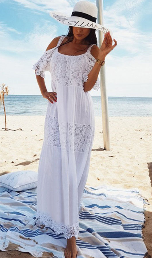 White Lace Cover Up