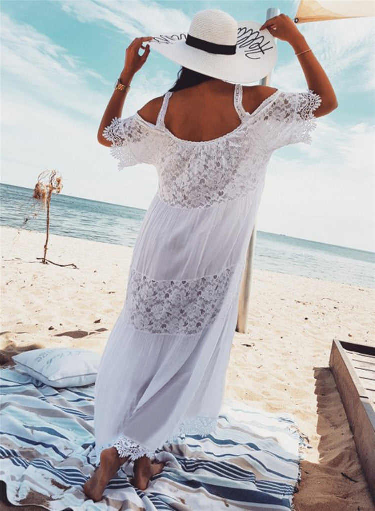 White Lace Cover Up