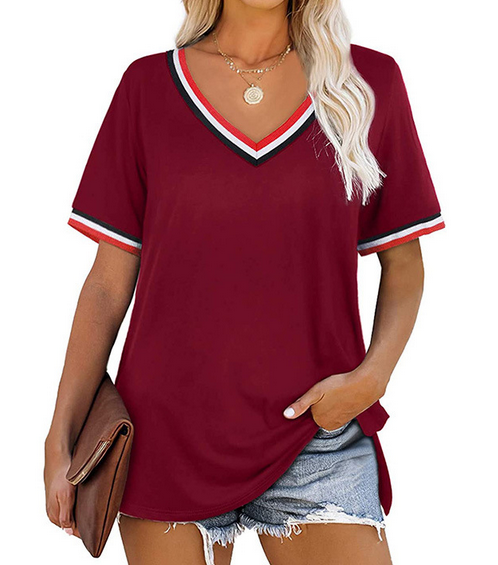 Casual. V Neck Top