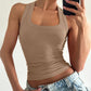 Solid Color Sleeveless Vest