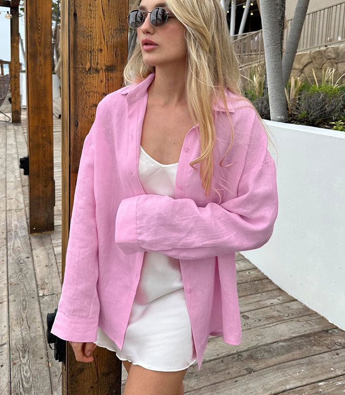 Solid Color Long Sleeve Shirt