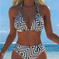 Boho Halter Neck Bikini Set