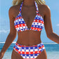 Boho Halter Neck Bikini Set