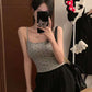 Dots Print With Padded Tank Top