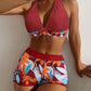 Leaves Pattern Bikini Set