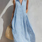 Sleeveless Front Buttons Maxi Dress