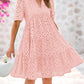 V-neck Hollowed-out Lace Dress