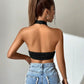Deep V-neck Strapless Top