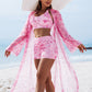 Multi Color Three Pieces Swimsuit