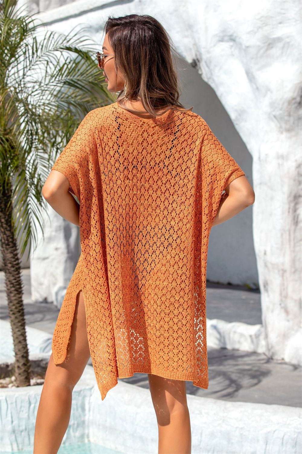 Beach Hollow Out Knitted Cover-up