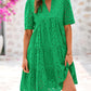 V-neck Hollowed-out Lace Dress