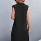 Front Buttons Sleeveless Dress