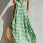 Sleeveless Front Buttons Maxi Dress