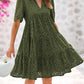 V-neck Hollowed-out Lace Dress