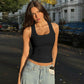 Solid Color Sleeveless Vest