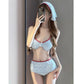 Blue Stripe Bikini Set