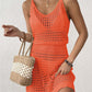 Hollow Out Stretch Waist Cinching Suspender Dress