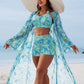 Multi Color Three Pieces Swimsuit
