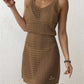 Hollow Out Stretch Waist Cinching Suspender Dress