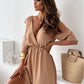 Off-shoulder Sexy Deep V-neck Slit Maxi Dress