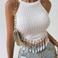 Tassel Vest Crop Top