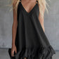 V-neck Ruffled Mini Dress