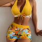 Leaves Pattern Bikini Set