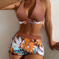 Leaves Pattern Bikini Set