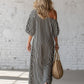 Stripe Off The Shoulder Maxi Dress