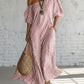 Stripe Off The Shoulder Maxi Dress