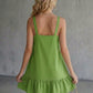 V-neck Ruffled Mini Dress