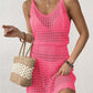 Hollow Out Stretch Waist Cinching Suspender Dress