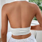 Deep V-neck Strapless Top