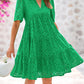 V-neck Hollowed-out Lace Dress