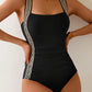 Black One Piece Bikini Set