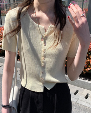 Knit Short Sleeve Top