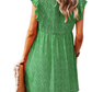 V Neck Floral Chiffon Dress
