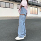 High Waist Hole Jeans