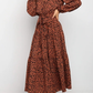 Leopard print Long Sleeve Dress