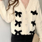 Bowknot Knotted Sweater Cardigan