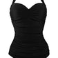Solid Color Halter One Piece Swimsuit, bikini, VIVIMARKS