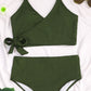 Solid Color Cross Bikini Set