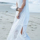 Spaghetti Straps Lace Maxi Slit Dress, dress, VIVIMARKS