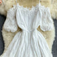 Off The Shoulder Lace Romper