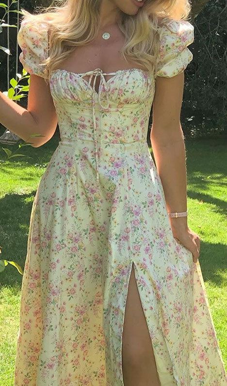 Floral Slit Dress